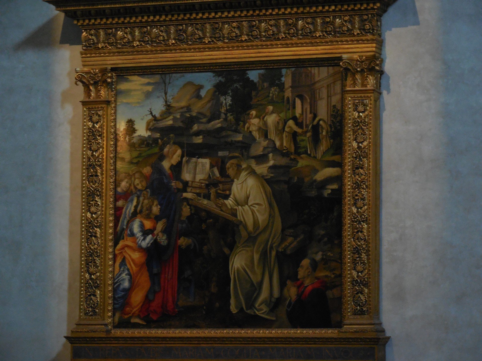 Apparition of Our Lady to St. Bernardo ( 1485 ca.), Filippino Lippi, Santa Maria Assunta della Badia Fiorentina, Florence