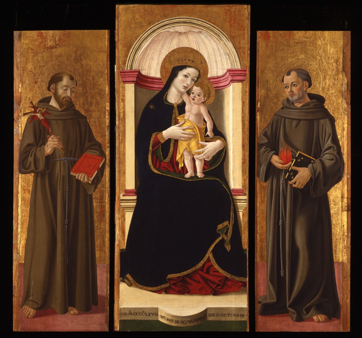 Antoniazzo Romano, “Madonna and Child with Saints Francesco e Antonio”, Subiaco, Church of San Francesco