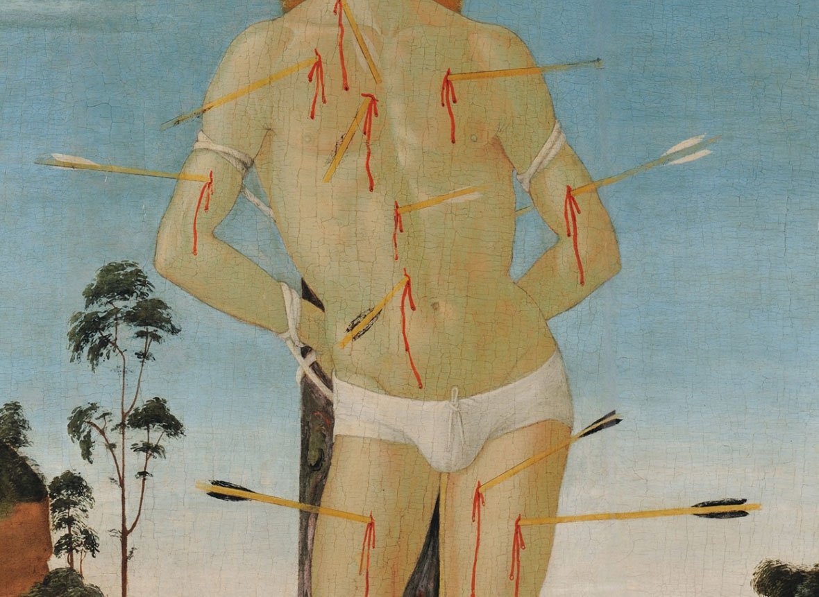 Antoniazzo Romano, “Saint Sebastiano”, detail, Roma, Galleria Nazionale d’Arte Antica di Palazzo Barberini