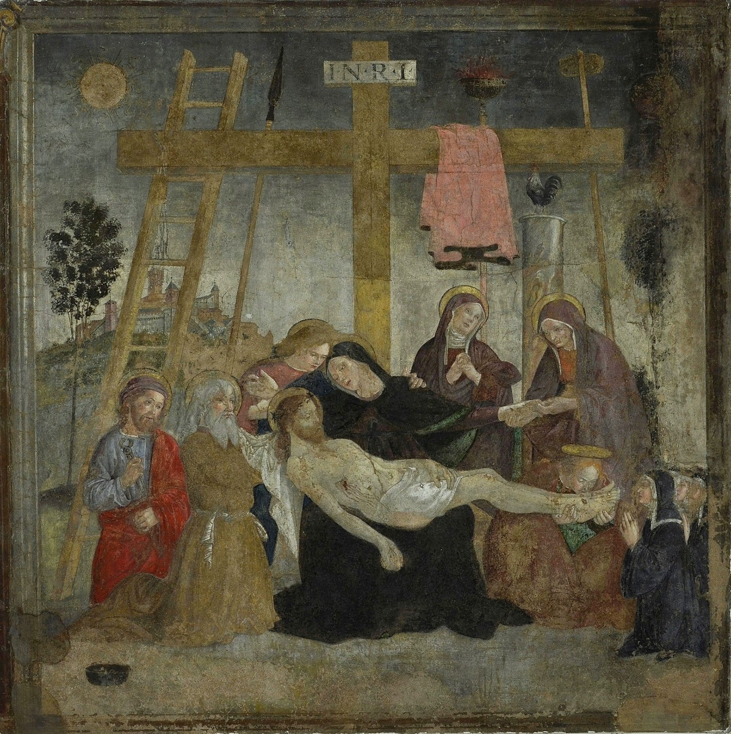 Shop of Antoniazzo Romano, “Deposition”, fresco, Roma, Convento di Sant’Ambrogio della Massima