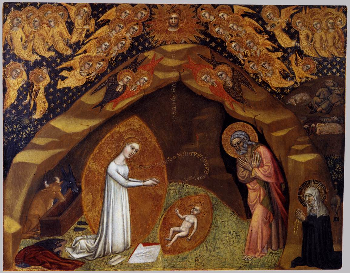Niccolò di Tommaso (second half of XIV century), "Vision of St. Brigid of the Nativity", Rome, Pinacoteca Vaticana