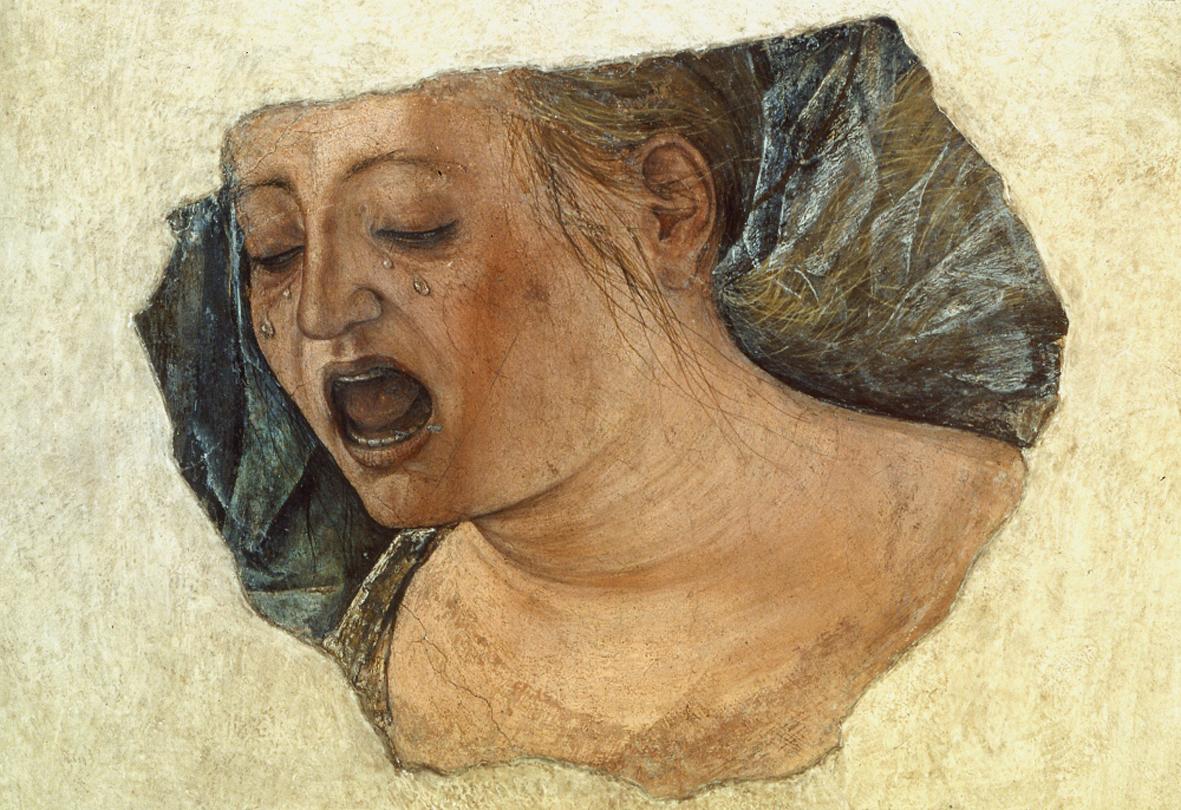 Ercole de Roberti, "Weeping Magdalene", cm 39.3x39.3, Bologna, Pinacoteca Nazionale