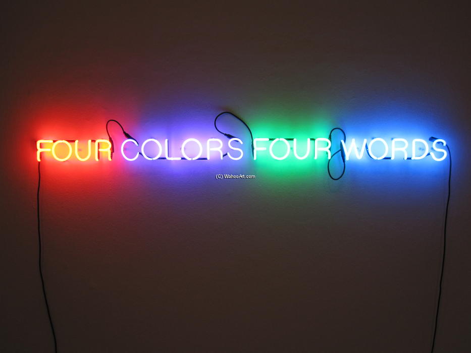 Joseph Kosuth, "Four Colors Four Words", 1966.