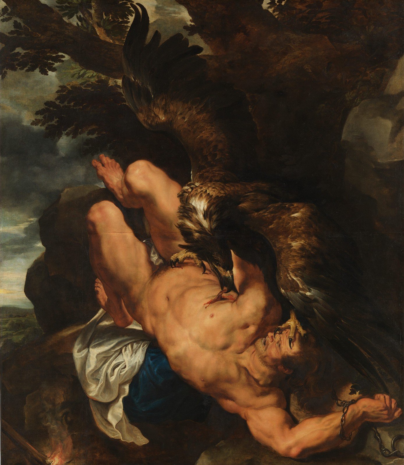 “Prometheus Bound”, Rubens and Frans Snyders, Oil on canvas, 242.6 x 209.5 cm, c. 1611, Philadelphia, Philadelphia Museum of Art