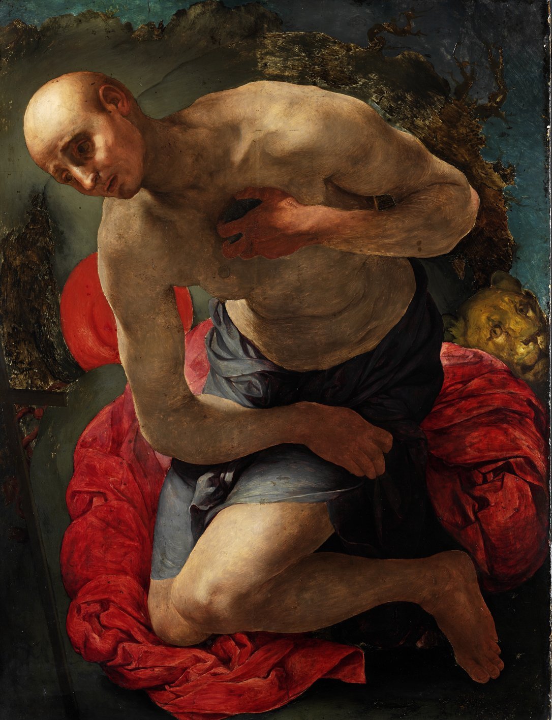 Pontormo (Jacopo Carucci; Pontorme, Empoli 1494 - Florence 1557), "Saint Jerome Penitent”, about 1529-1530, oil on canvas, 105 x 80 cm. Hannover, Hannover Landesmuseum Niedersächsisches.