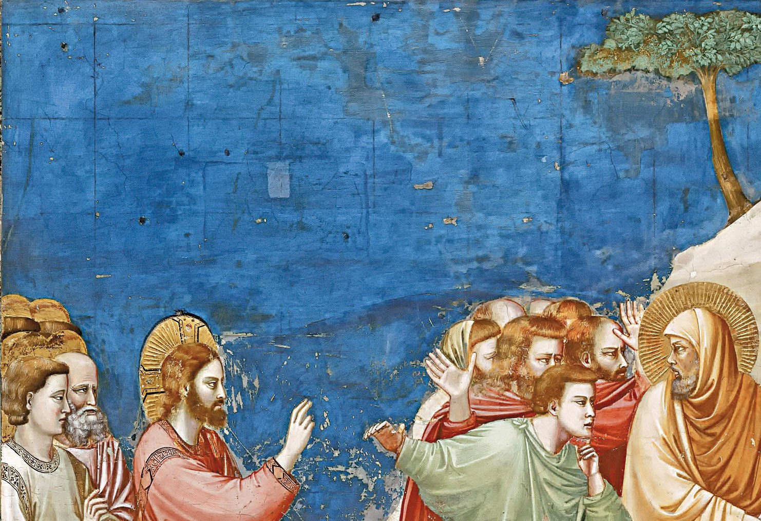 Giotto, "Resurrection of Lazarus", detail, 1303 - 1305, Scrovegni Chapel, Padua