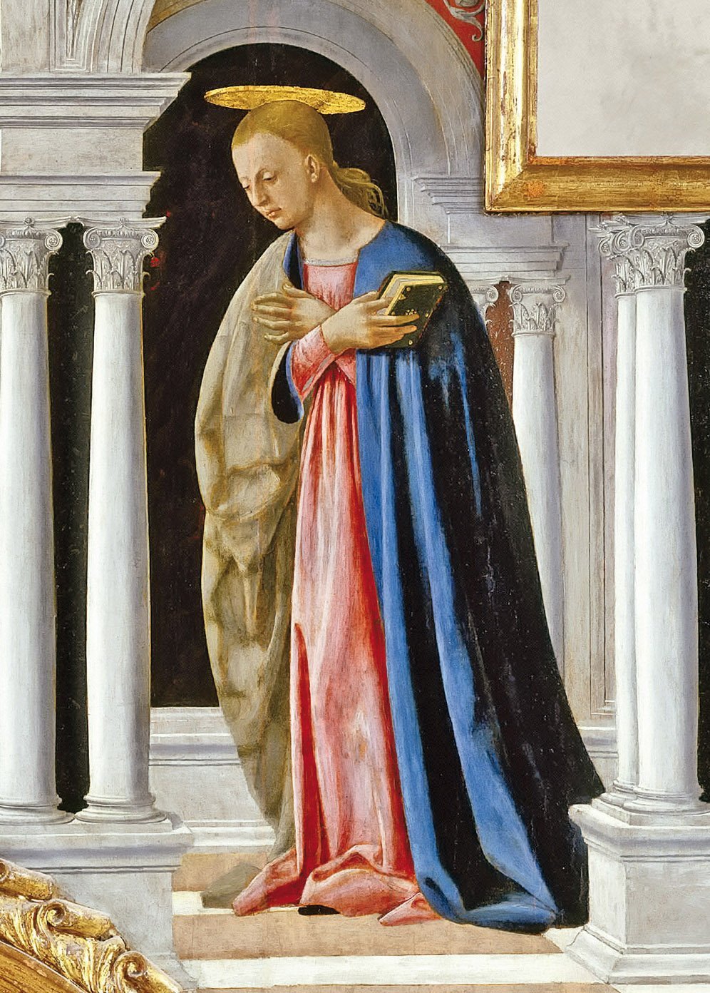 Piero della Francesca, "Annunciation", detail from "Polittico di Sant'Antonio", 1460-1470, Galleria nazionale dell'Umbria, Perugia