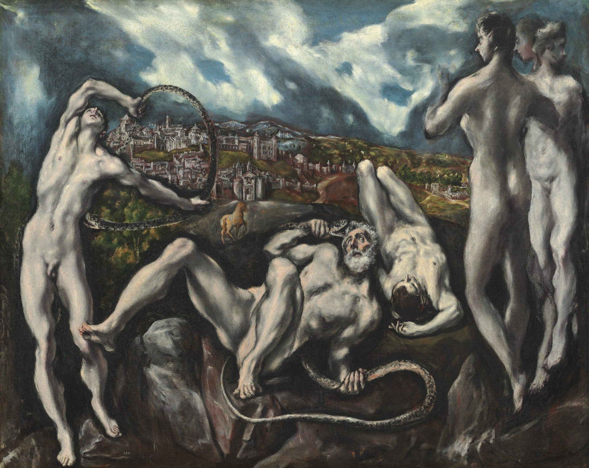 "Laocoön", El Greco, Oil on canvas, 137.5 x 172.5 cm c. 1608 - 1614 Washington, D.C., National Gallery of Art. Samuel H. Kress Collection. 1946.18.1