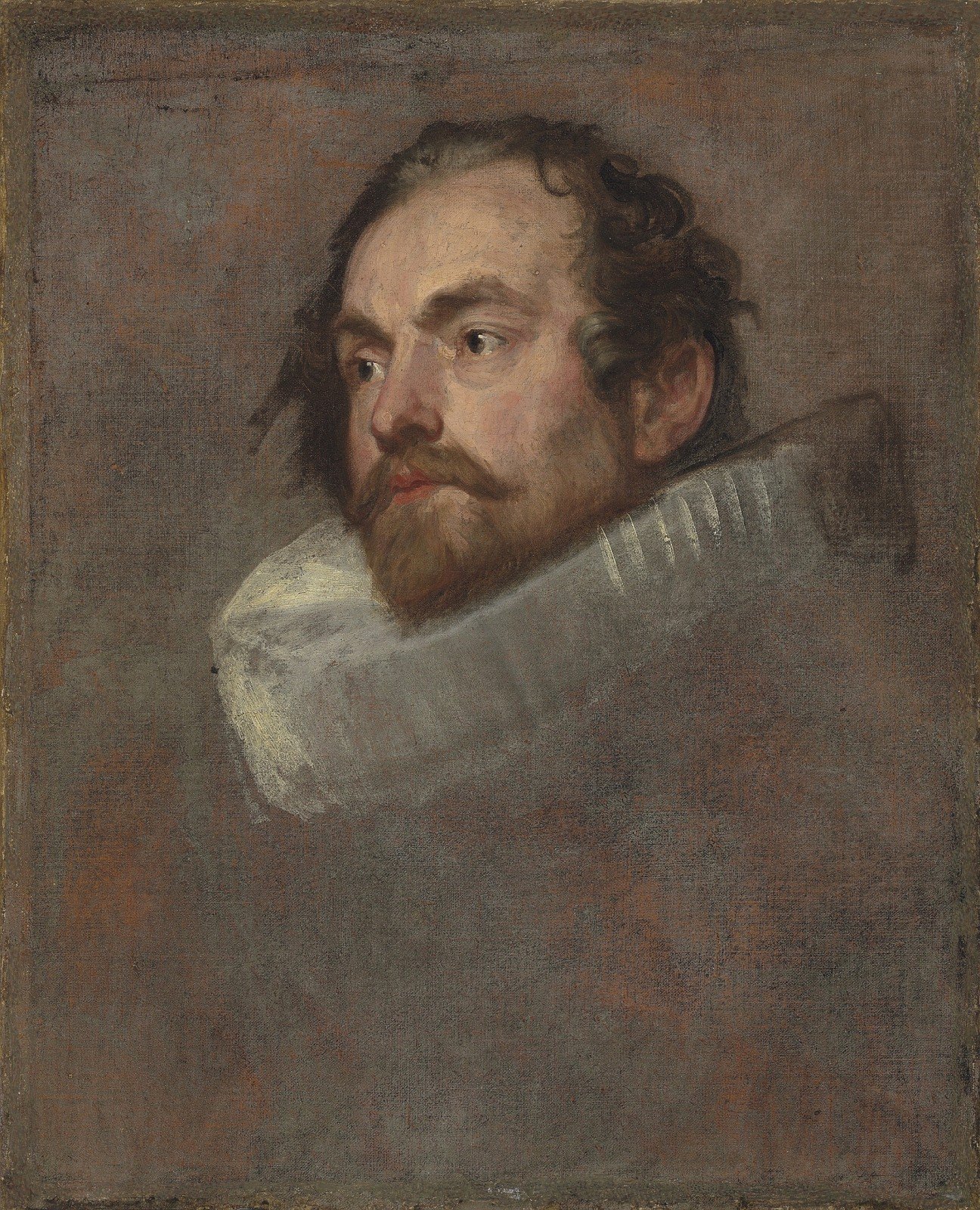Sir Anthony van Dyck (1599-1641), “Head study of a man in a ruff”, oil on canvas, (55.3 x 45.1 cm.)