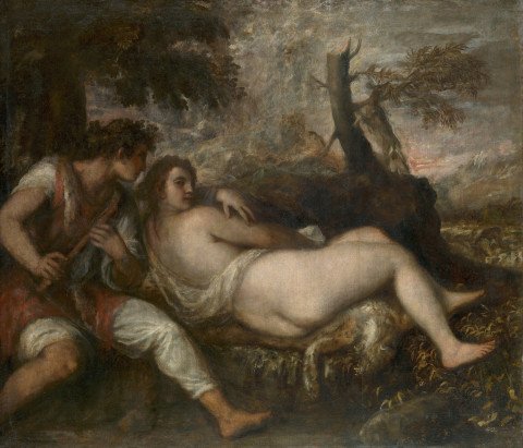At the show with the artist: Jannis Varelas on Titian’s Nymph and Shepherd