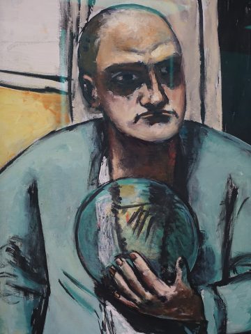 Max Beckmann, Self-portrait with glass ball, 1936