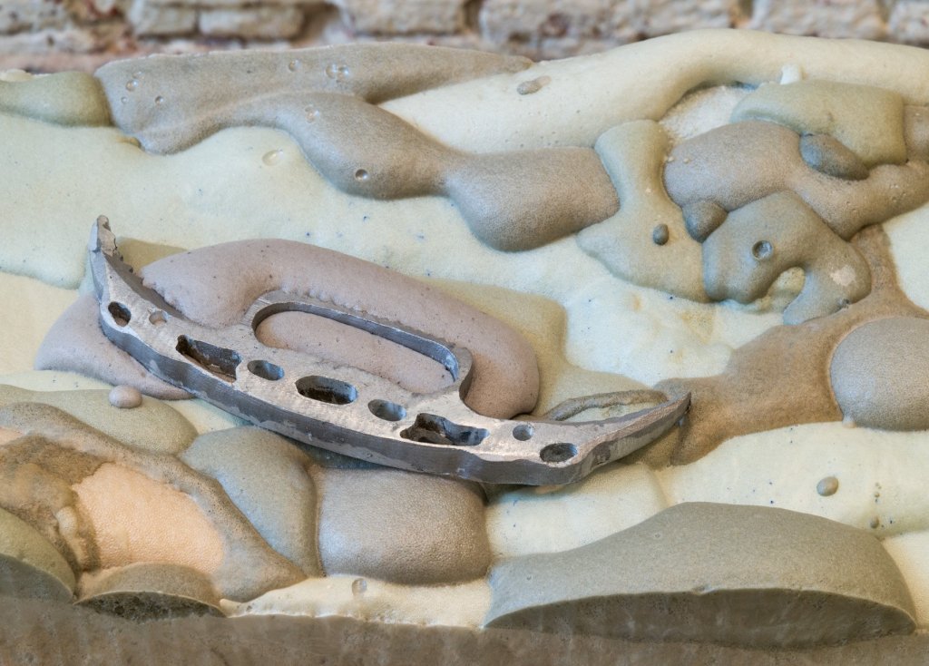 Marina Pinsky, Not Yet Titled (Foam Blocks 1-10), 2017 (detail). Strata of the Slow, Buried Trench, Vleeshal Markt, Middelburg. Photo: Marina Pinsky