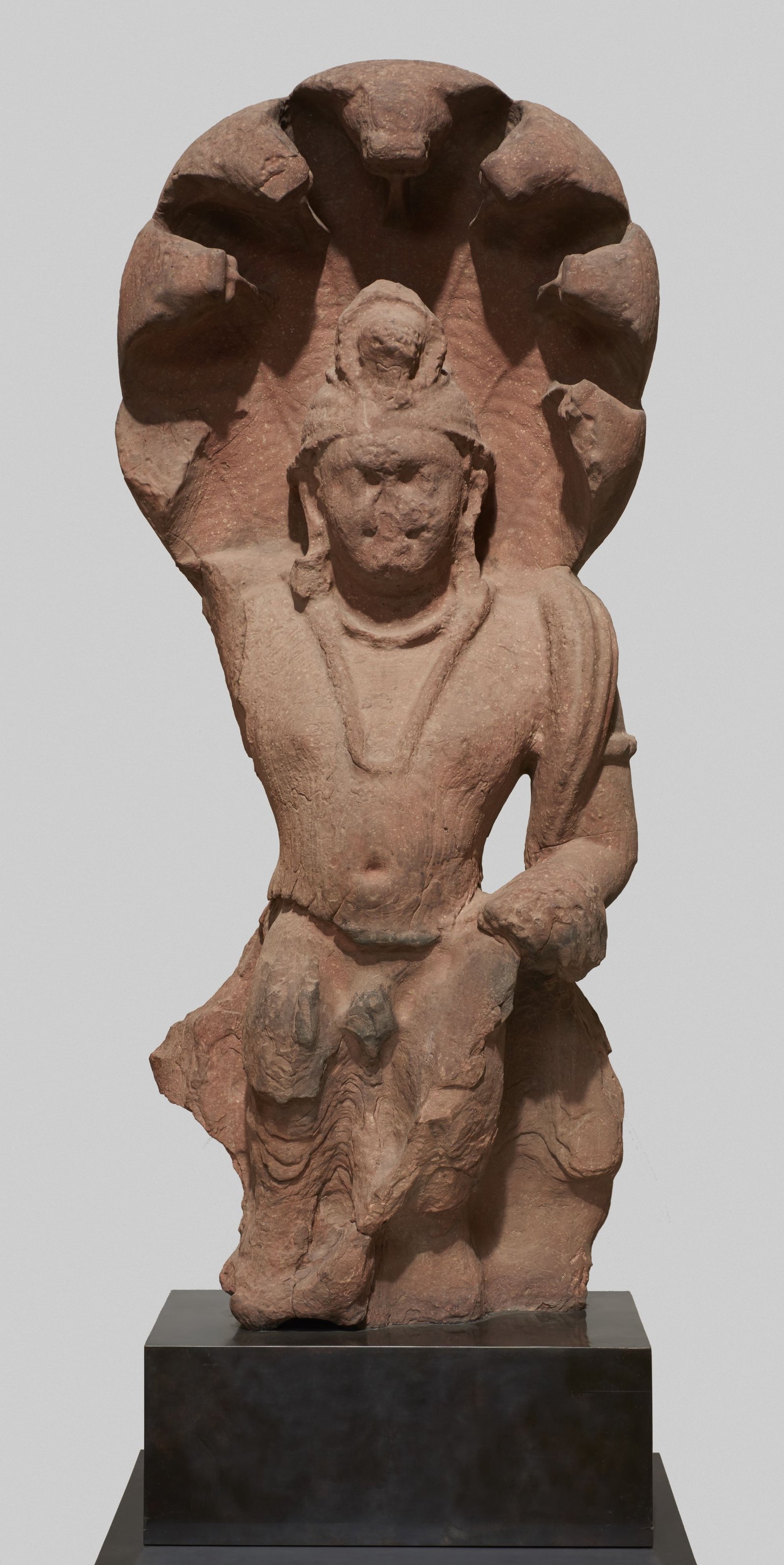 Serpent Deity (Nagaraja), 100-150 CE, Uttar Pradesh, Mathura Sandstone. The Norton Simon Foundation ©Norton Simon Art Foundation