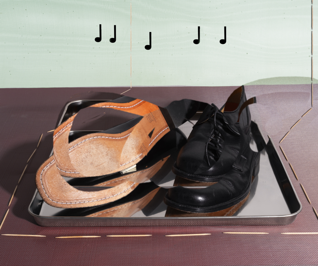 Lucas Blalock, F/D/u/a/n/n/e/c/r/I/a/n/l/g Shoes, 2025 archival inkjet print.