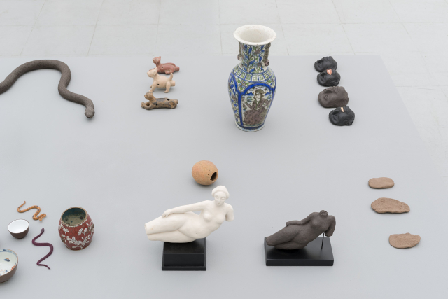 Installation shot of Rivers in your mouth exhibition. Courtesy of Galerie Rodolphe Janssen.