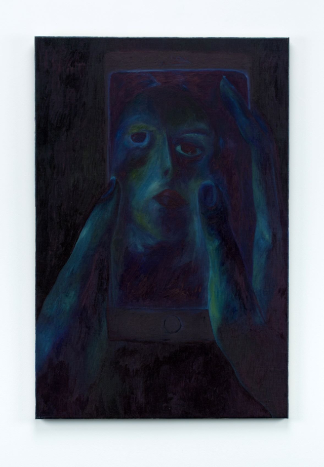 Srijon Chowdhury, Reflection, 2017; oil on linen, cm. 61 x 51 Courtesy the Artist and Antoine Levi, Paris.