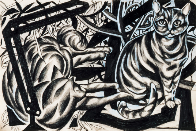 Walter Pfeiffer, Untitled, charcoal on paper, 1987.