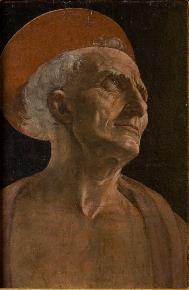Andrea del Verrocchio, Saint Jeromec. 1465–70, tempera on paper applied to panel, 40 x 26 cm. Florence, Galleria degli Uffizi.