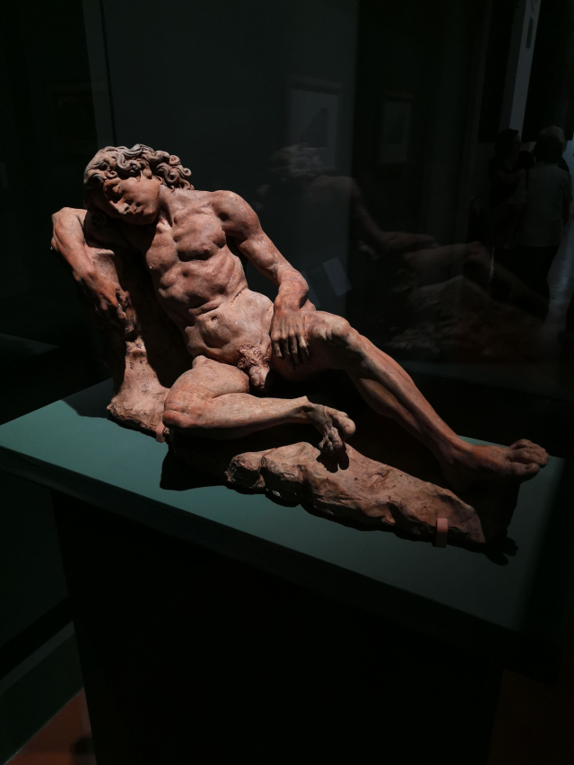 Andrea del Verrocchio, Sleeping youth, 1465-1475, terracotta with traces of polychromy, Berlin Staatliche Museen.