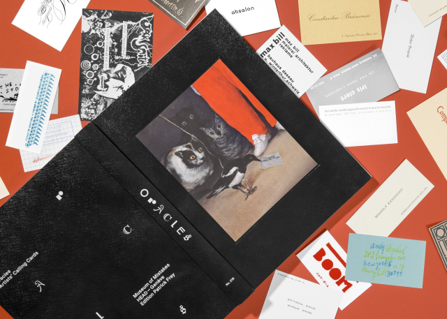 Oracles – Artists’ Calling Cards by Pierre Leguillon and Barbara Fédier, 2017. Edition Patrick Frey