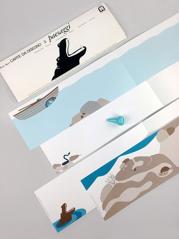 Carte da disegno: paesaggi by Enzo Mari, 1998/2011. Danese e Corraini Edizioni
