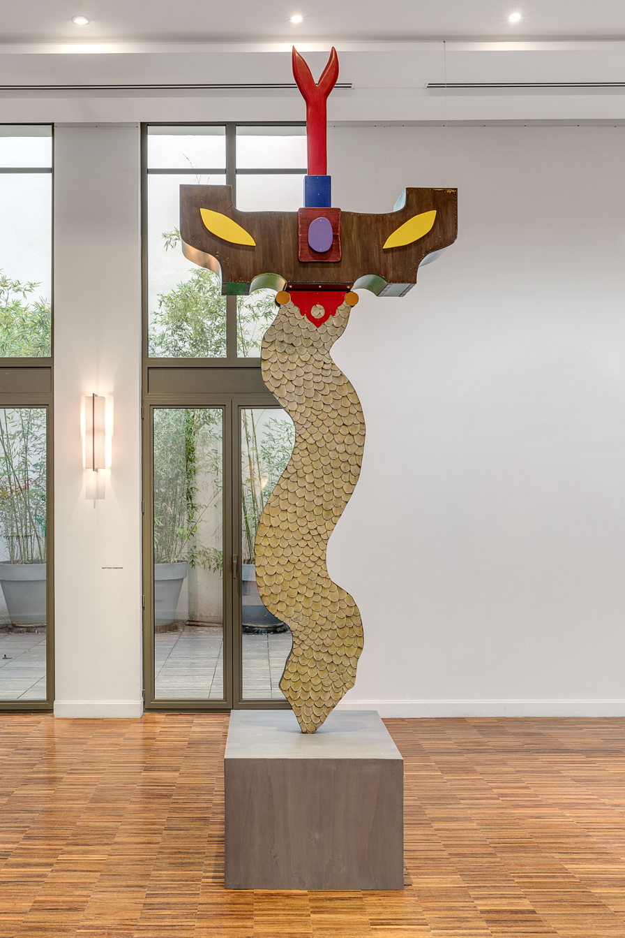 a wooden sword that looks like a snake