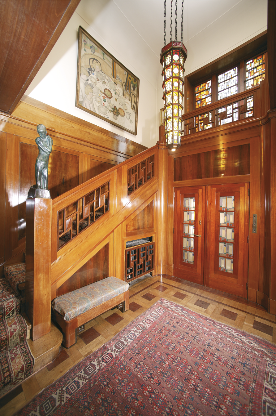 View of the interior of Van Buuren's house, now Museum Van Buuren in Brussels, with The Children's Table by Gustave Van De Woestijne.